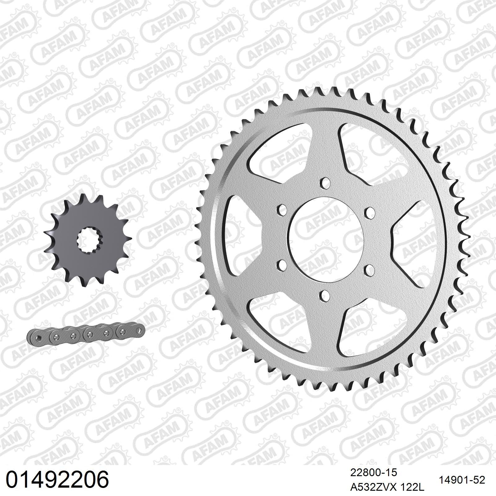 Kit chaîne AFAM Suzuki GSX 1100 F (1989-1994) (14922068)