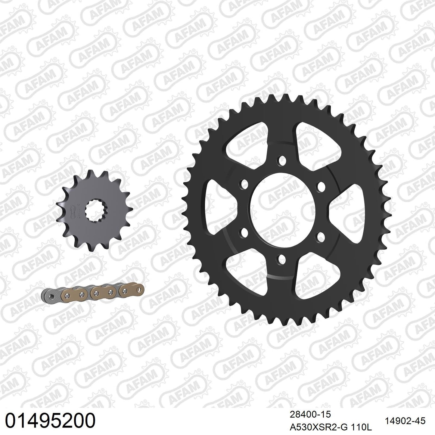 Kit chaîne AFAM Suzuki GSF 1200 Bandit S / N / SA (1996-2005)