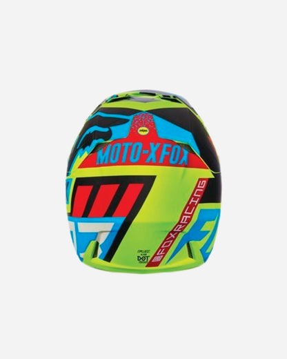 Fox Racing V3 Division Helm – Blau/Gelb