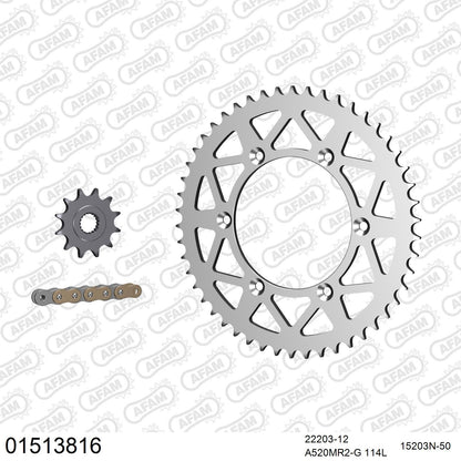Kit chaîne AFAM aluminium Suzuki RM 125 (1997-1999)
