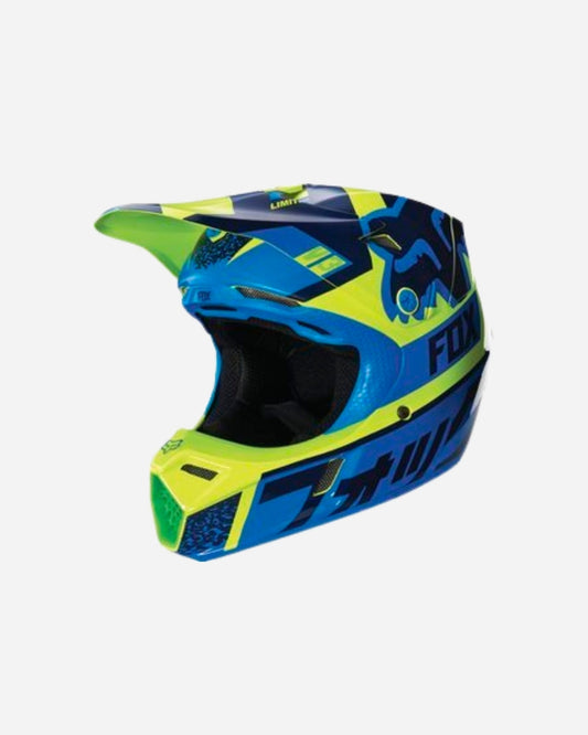 Fox Racing V3 Division Helmet - Blue/Green