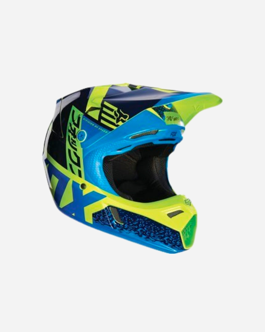 Casque Fox Racing V3 Divizion - Bleu/Vert