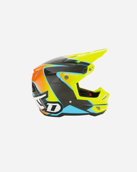 Casque enfant 6D Helmets ATR-3Y Wave - Cyan/Orange Néon/Jaune Brillant