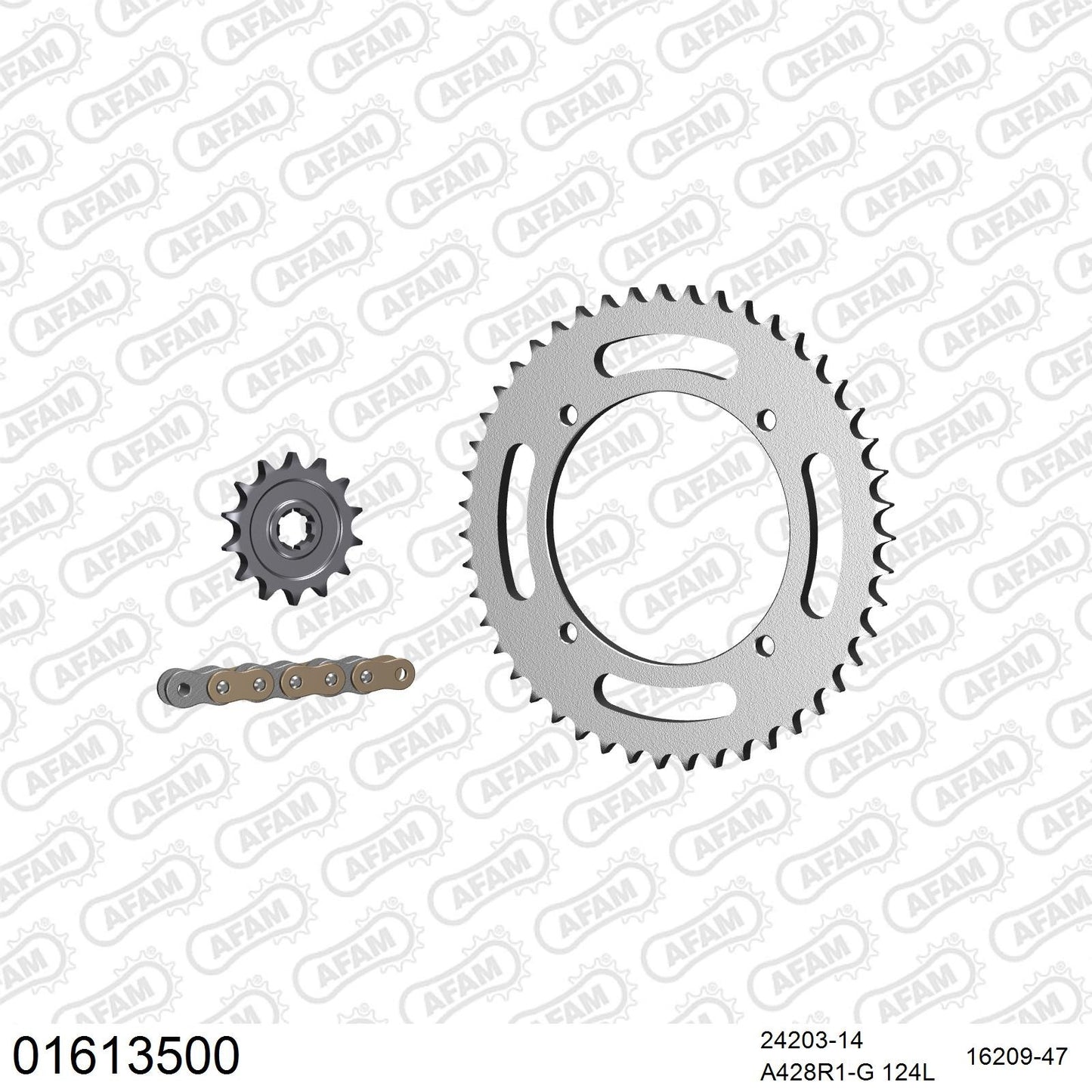 Kit chaîne AFAM Kawasaki KLX 125 (2010-2014)