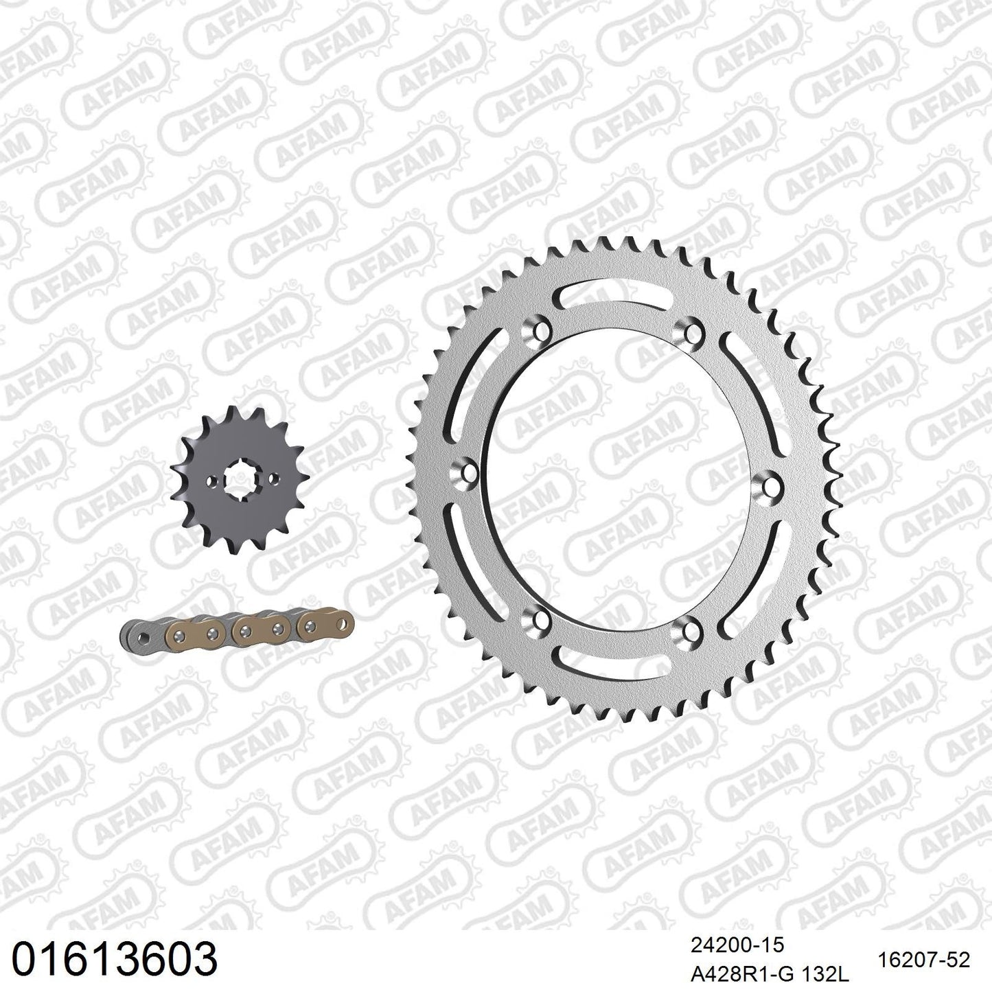 Kit chaîne AFAM Kawasaki KDX 125 (1991-1999)