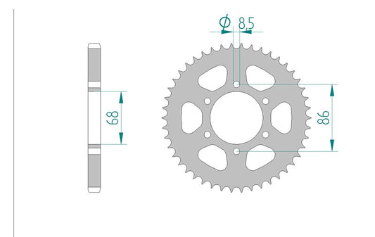 Couronne AFAM 16201 - 46 dents