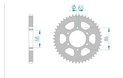 Couronne AFAM 16201 - 36 dents