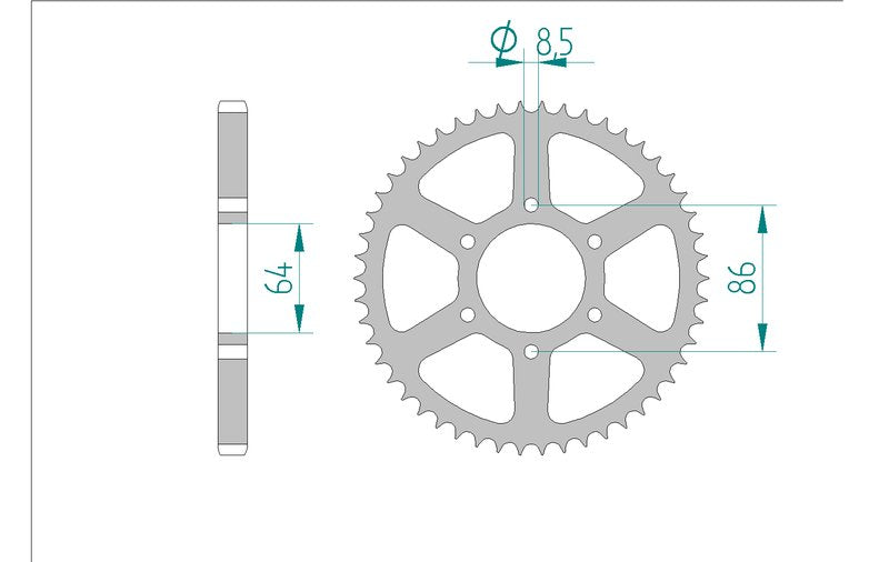 Couronne AFAM 16202 - 50 dents