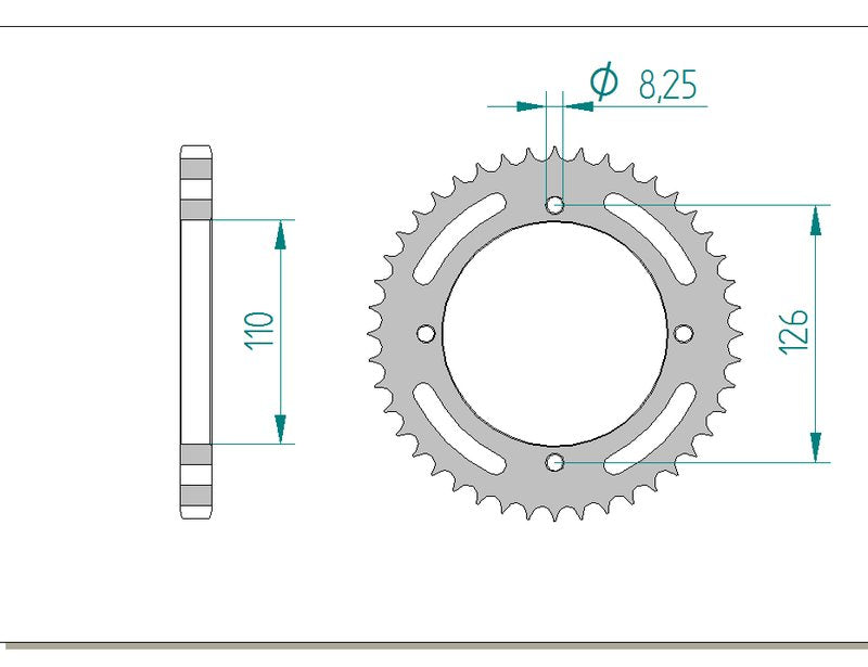 Couronne AFAM 16209 - 44 dents