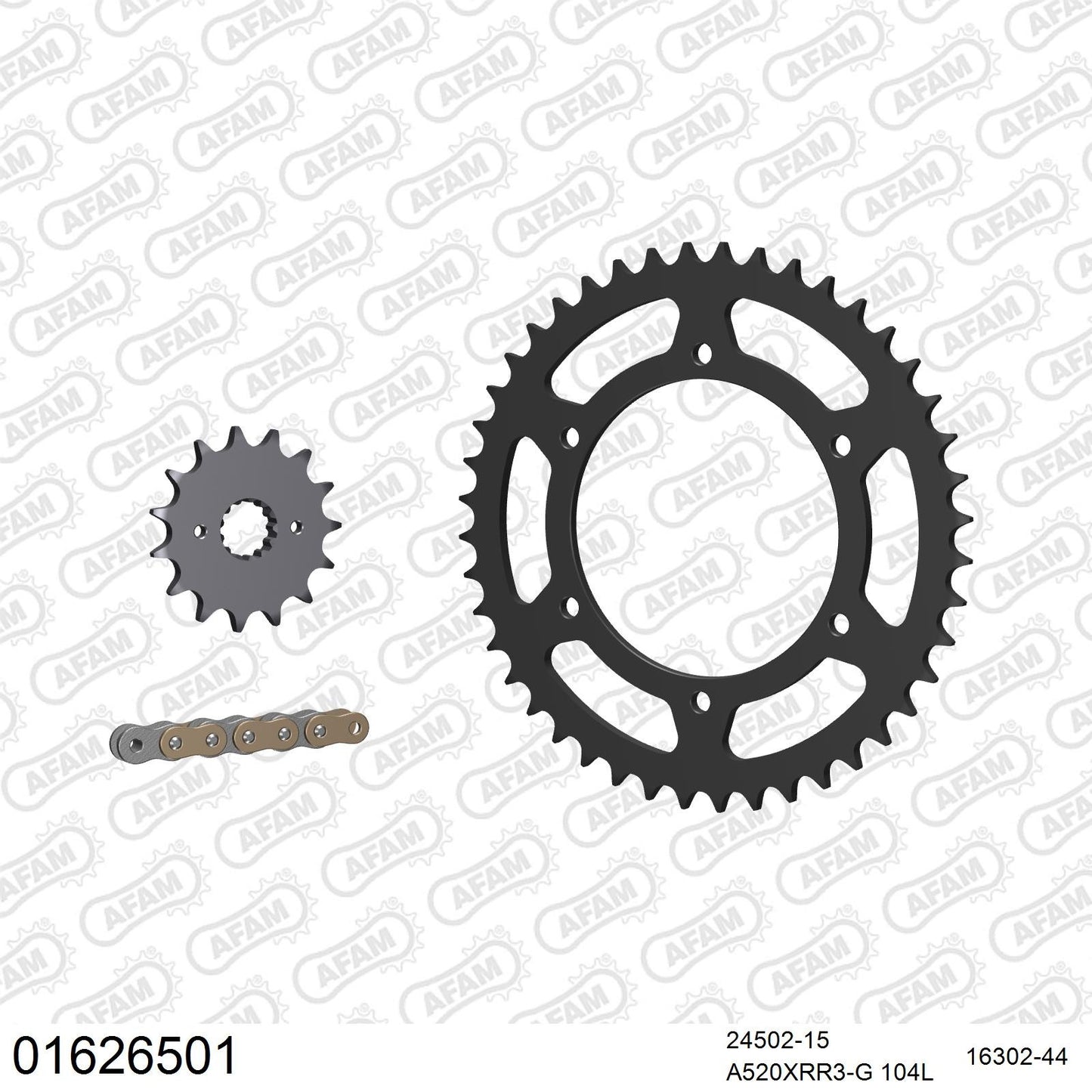 Kit chaîne AFAM Kawasaki KLR 250 (1985-2005)