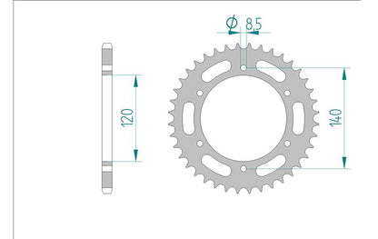 Couronne AFAM 16302 - 44 dents