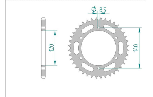 Couronne AFAM 16302 - 44 dents
