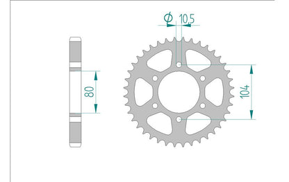 Couronne AFAM 16402 - 38 dents