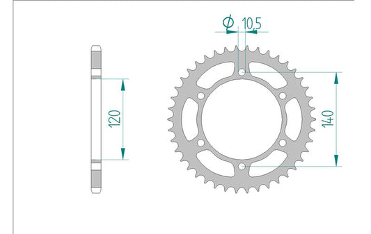 Couronne AFAM 16404 - 42 dents