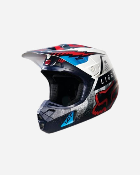 Fox Racing V2 Vicious Helm – Blau/Weiß
