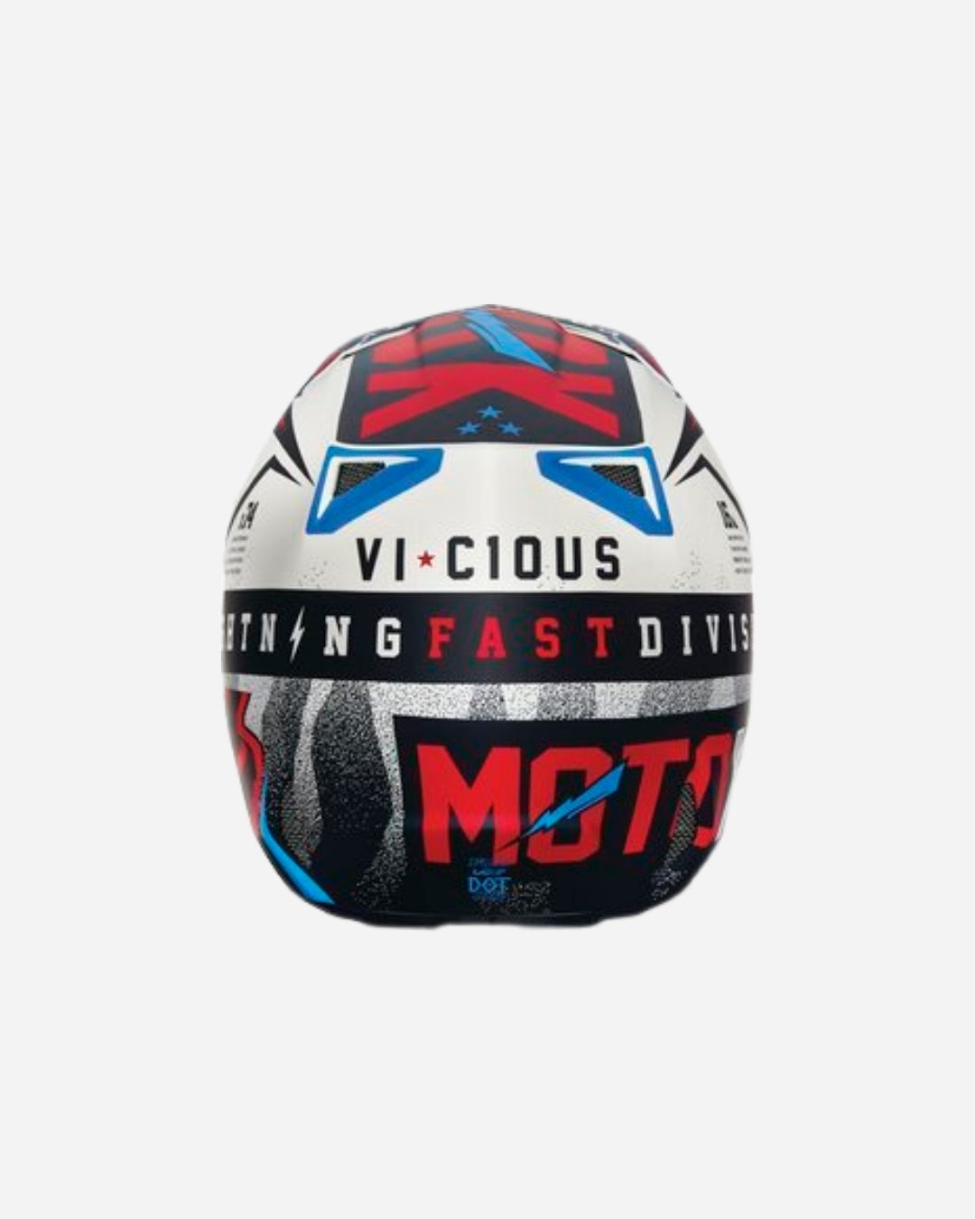 Fox Racing V2 Vicious Helm – Blau/Weiß