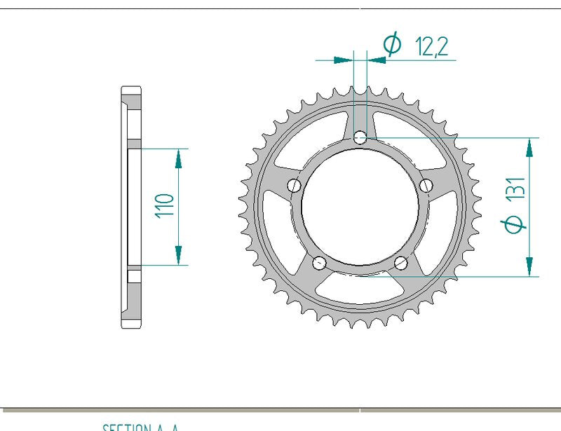 Couronne AFAM 164800 - 44 dents