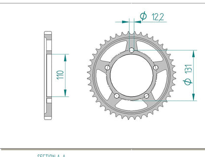 Couronne AFAM 164800 - 44 dents