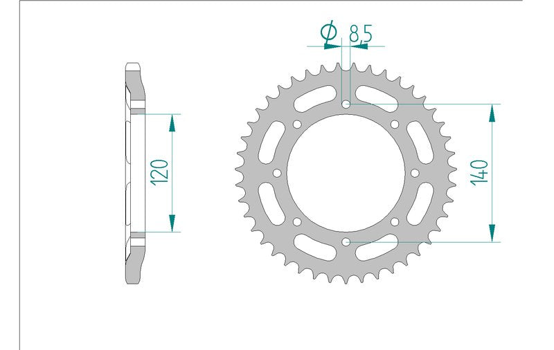 Couronne AFAM 16501 - 43 dents