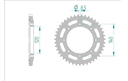 Couronne AFAM 16501 - 43 dents