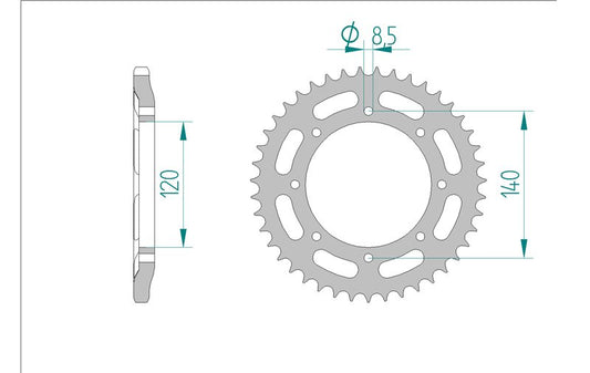 Couronne AFAM 16501 - 43 dents