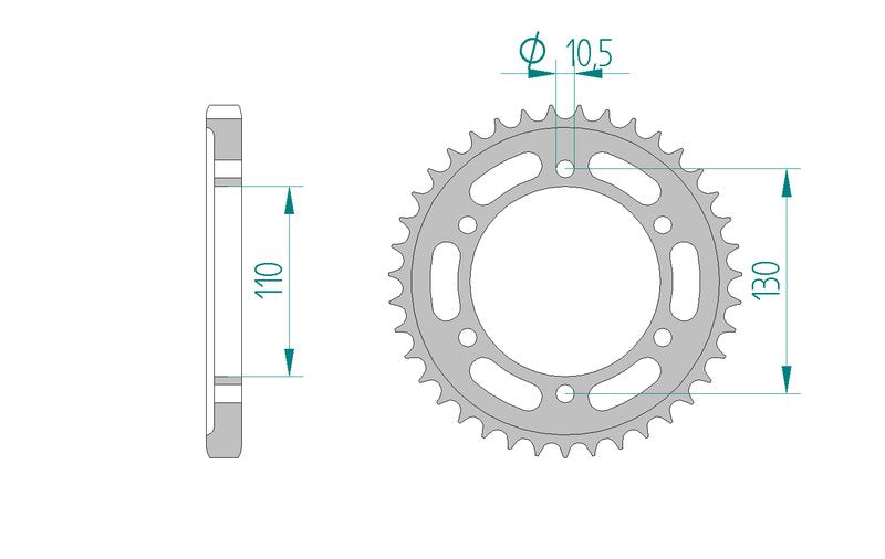 Couronne AFAM 16502 - 39 dents