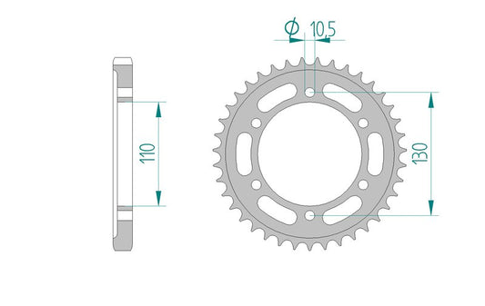Couronne AFAM 16502 - 39 dents