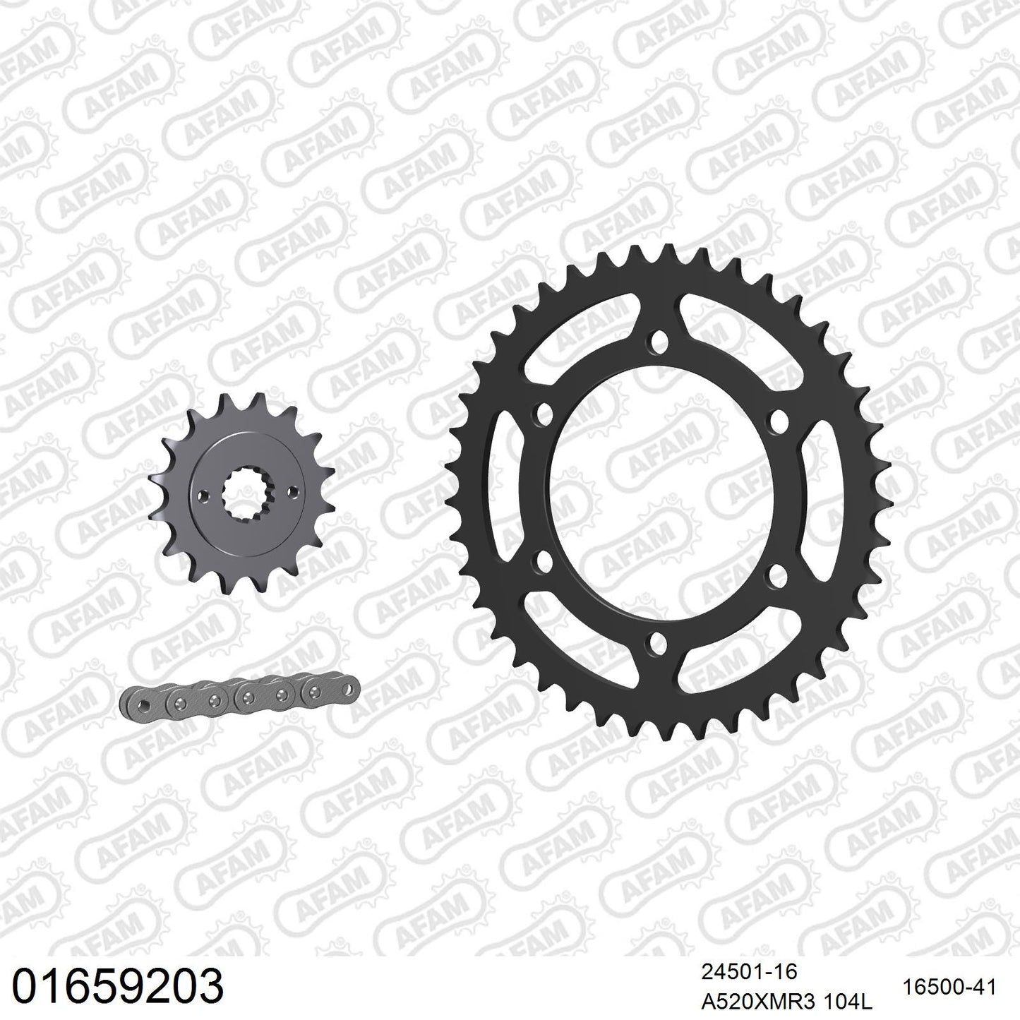Kit chaîne AFAM Kawasaki GPZ 500 S (1994-2003)