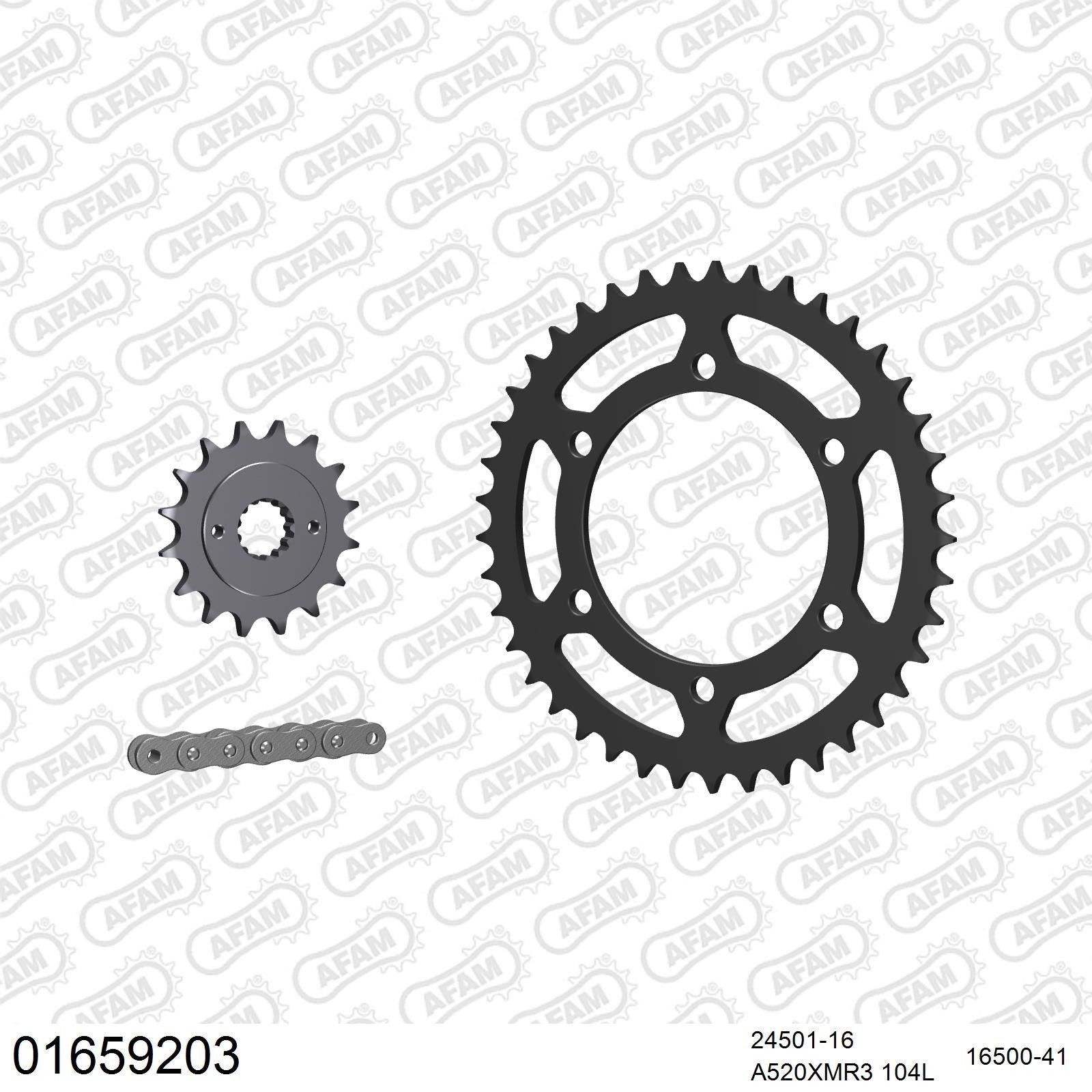 Kit chaîne AFAM Kawasaki GPZ 500 S (1994-2003)