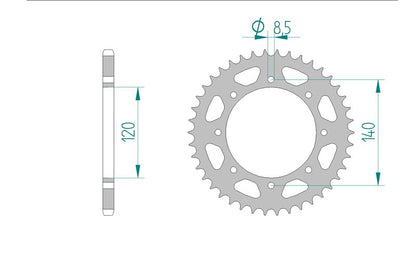 Couronne AFAM 16600 - 43 dents