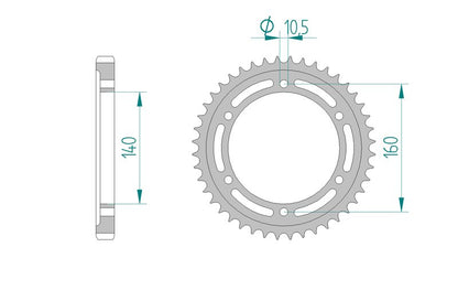 Couronne AFAM 16701 - 49 dents