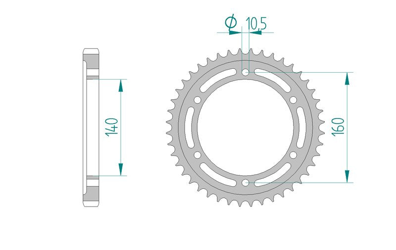 Couronne AFAM 16701 - 44 dents