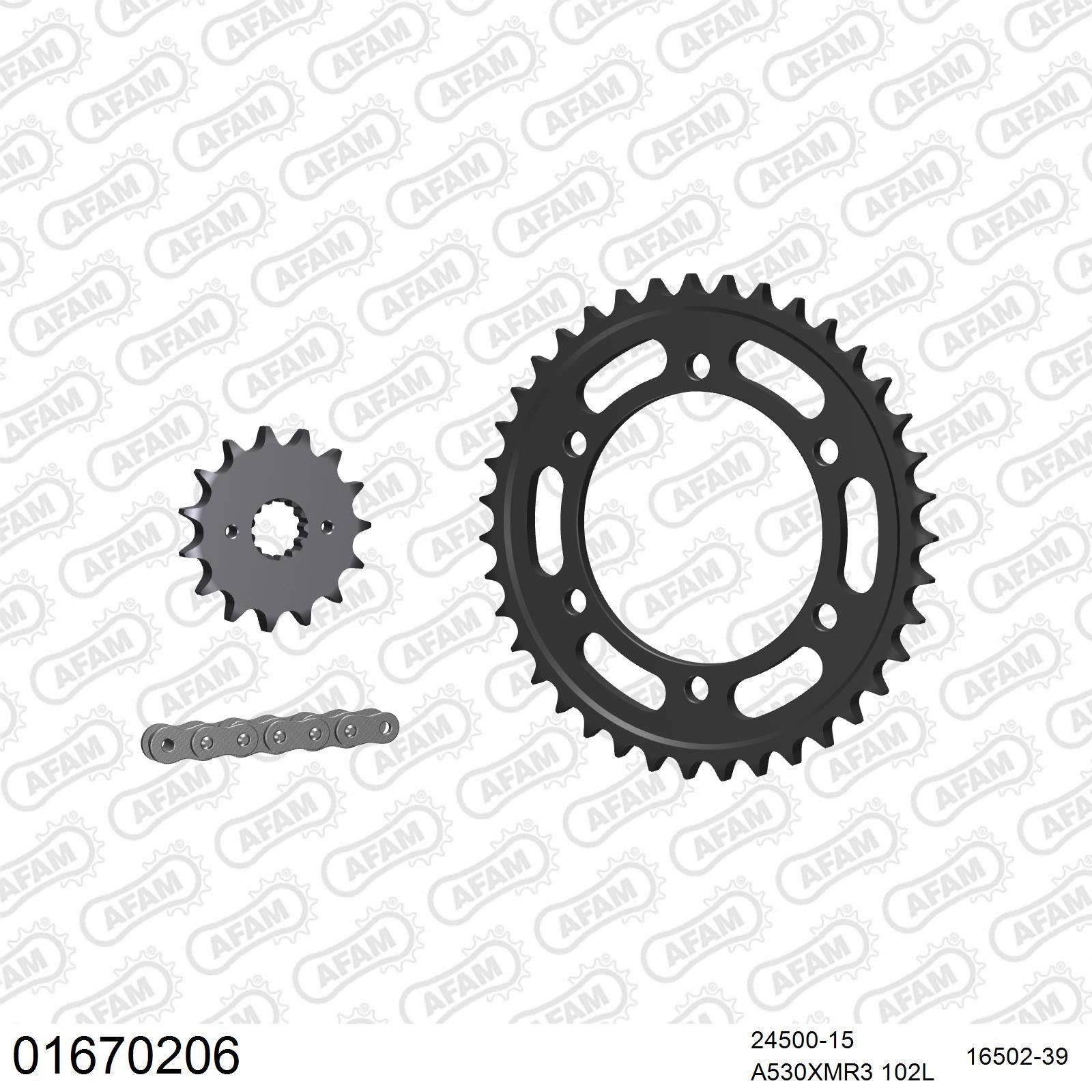 Kit chaîne AFAM Kawasaki GPZ 600 R (1985-1988)