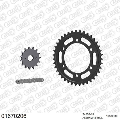 Kit chaîne AFAM Kawasaki GPZ 600 R (1985-1988)