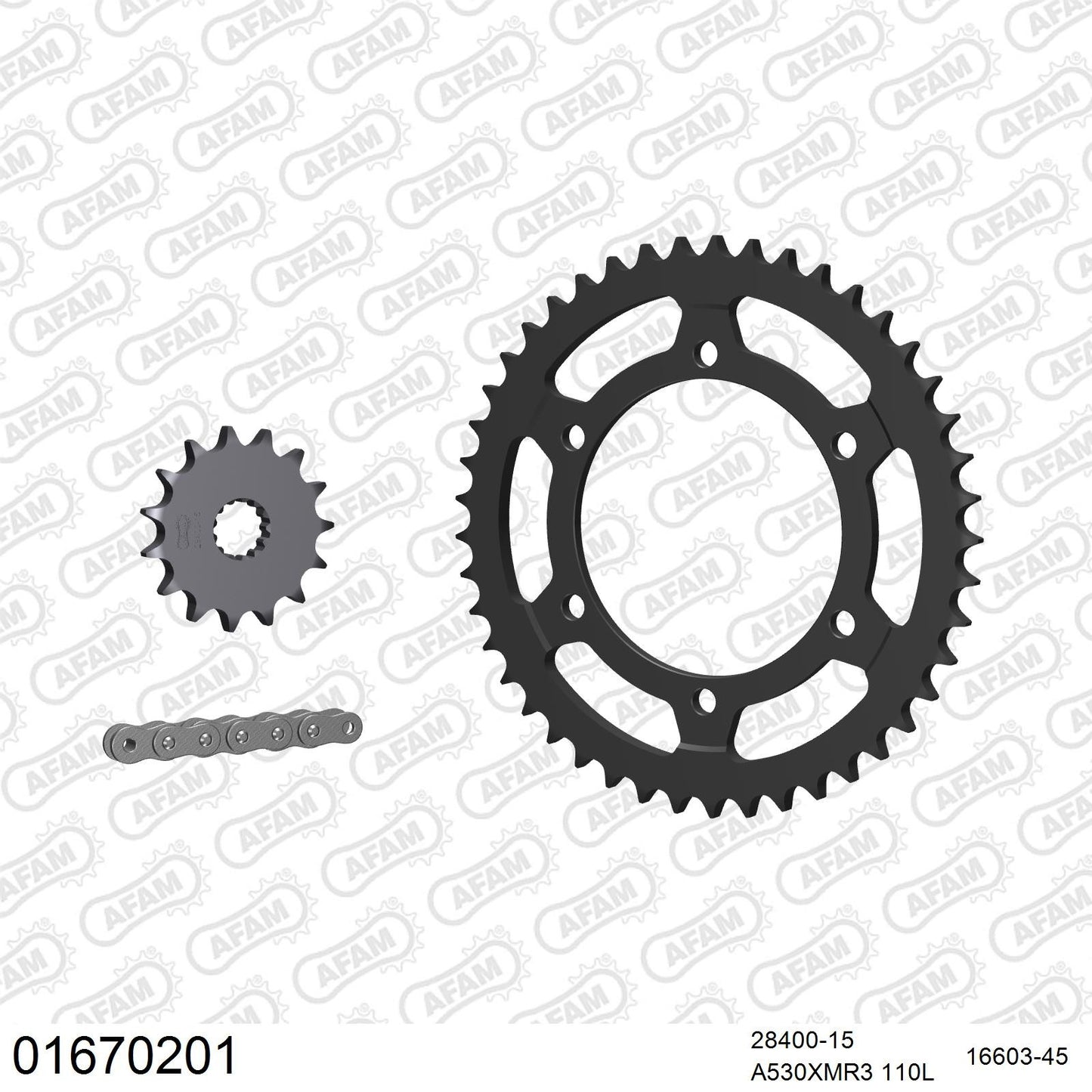 Kit chaîne AFAM Kawasaki ZZR 600 (1990-1992)
