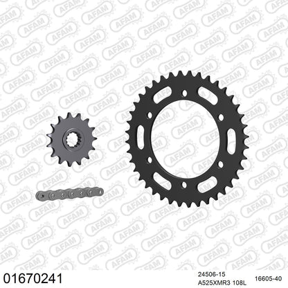 Kit chaîne AFAM Kawasaki Ninja ZX-6R (1995-1997)