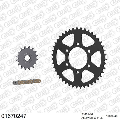 Kit chaîne AFAM Kawasaki Ninja ZX-6R (2007-2014)