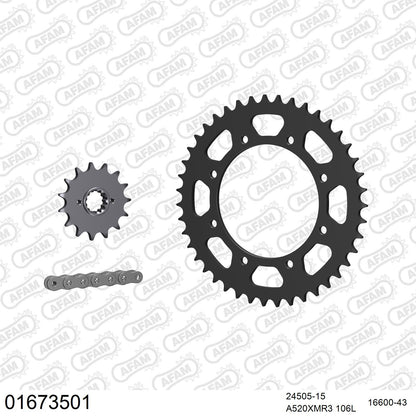 Kit chaîne AFAM Kawasaki KLR 650 Tengai (1990-1991)