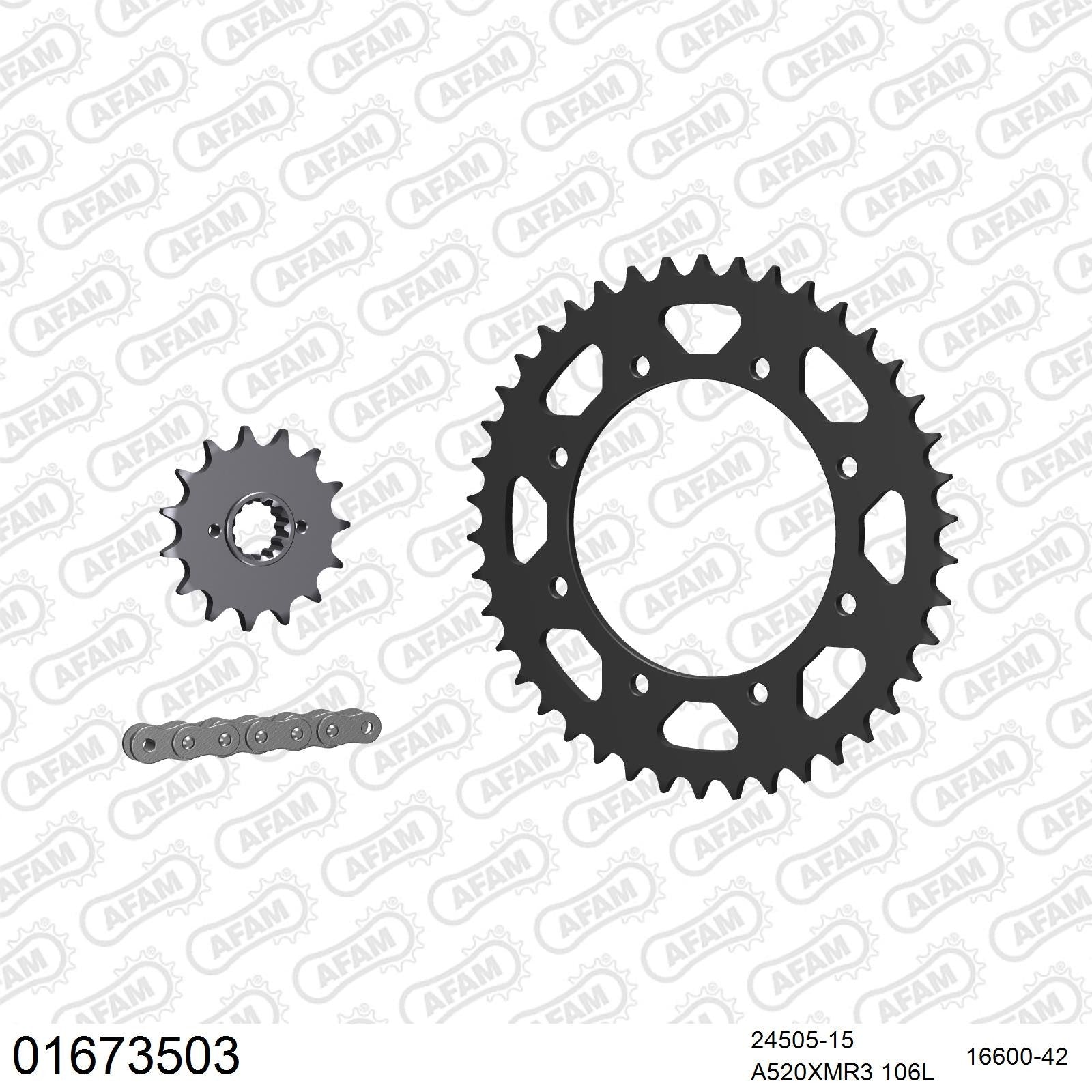 Kit chaîne AFAM Kawasaki KLR 650 (1995-2002)