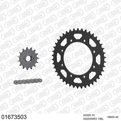 Kit chaîne AFAM Kawasaki KLR 650 (1995-2002)