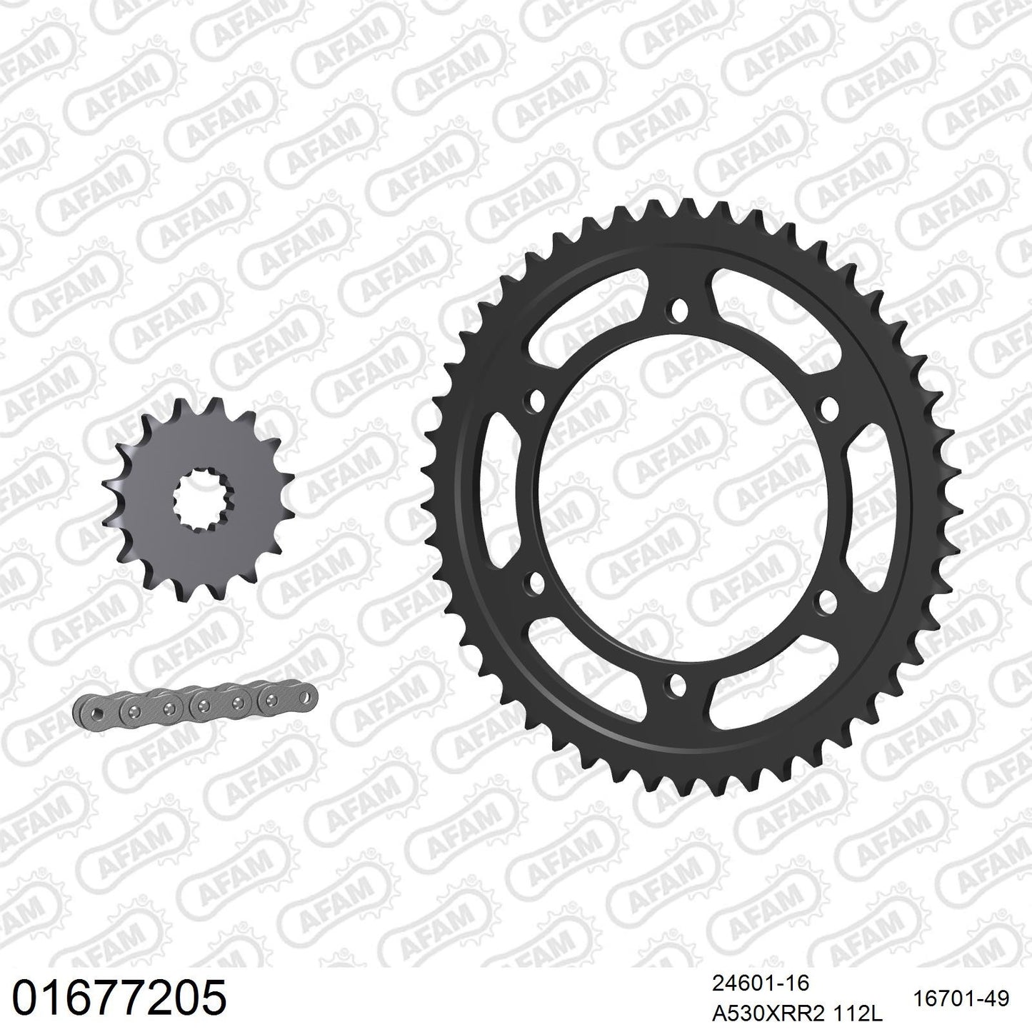 Kit chaîne AFAM Kawasaki GPZ 750 R Ninja (1985-1988)