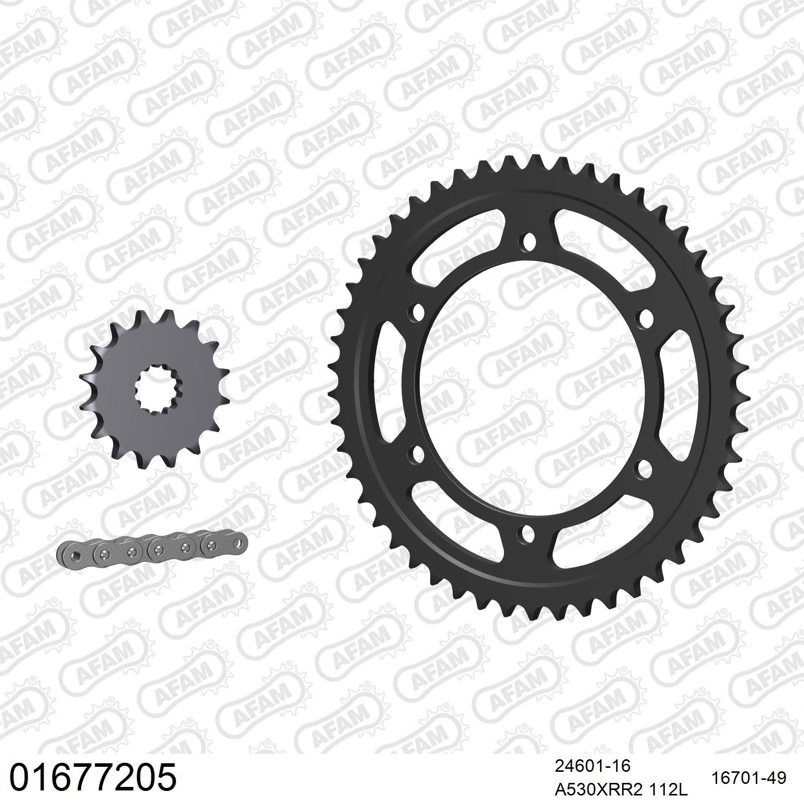 Kit chaîne AFAM Kawasaki GPZ 750 R Ninja (1985-1988)