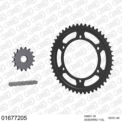 Kit chaîne AFAM Kawasaki GPZ 750 R Ninja (1985-1988)