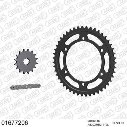 Kit chaîne AFAM Kawasaki GPX 750 R (1987-1990)