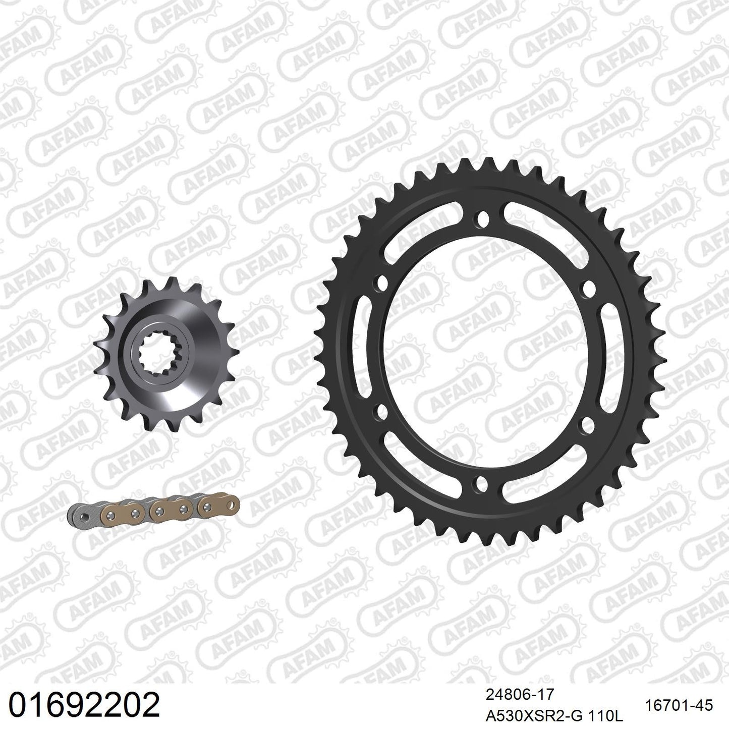 Kit chaîne AFAM Kawasaki ZZR 1100 (1990-1992)