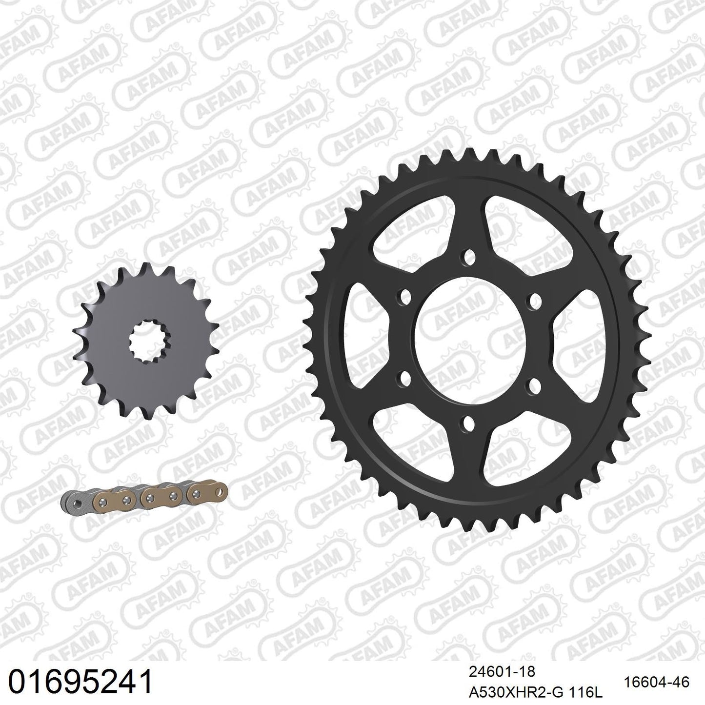 Kit chaîne AFAM Kawasaki Ninja ZX-12R (2000-2006)