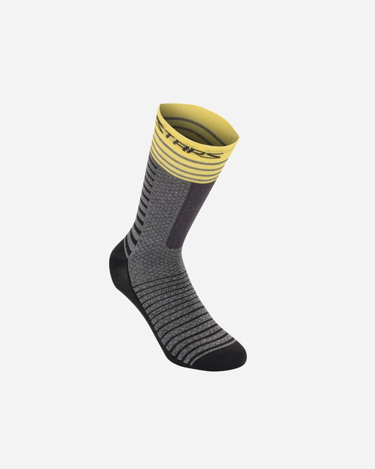 Alpinestars Drop 19 Socks - Mid Gray/Yellow