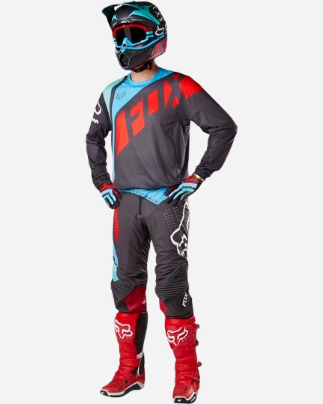 Pantalon Fox Racing Flexair Seca - Gris/Rouge