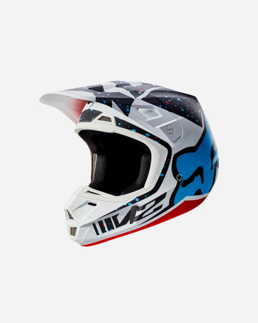 Casque Fox Racing V2 Nirv - Rouge/Blanc