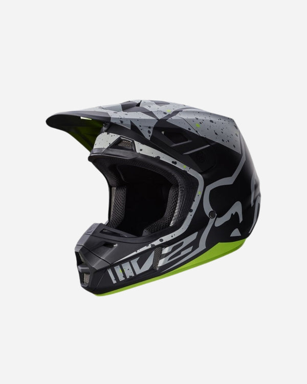 Casco Fox Racing V2 Nirv - Grigio/Giallo